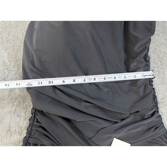 NWT CLUB L LOLITA BLACK RUCHED COWL-NECK SLEEVELESS MAXI DRESS sz 12 US - Picture 8 of 11